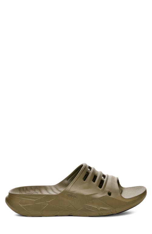 Teva Apretrail Slide Sandal In Dark Olive