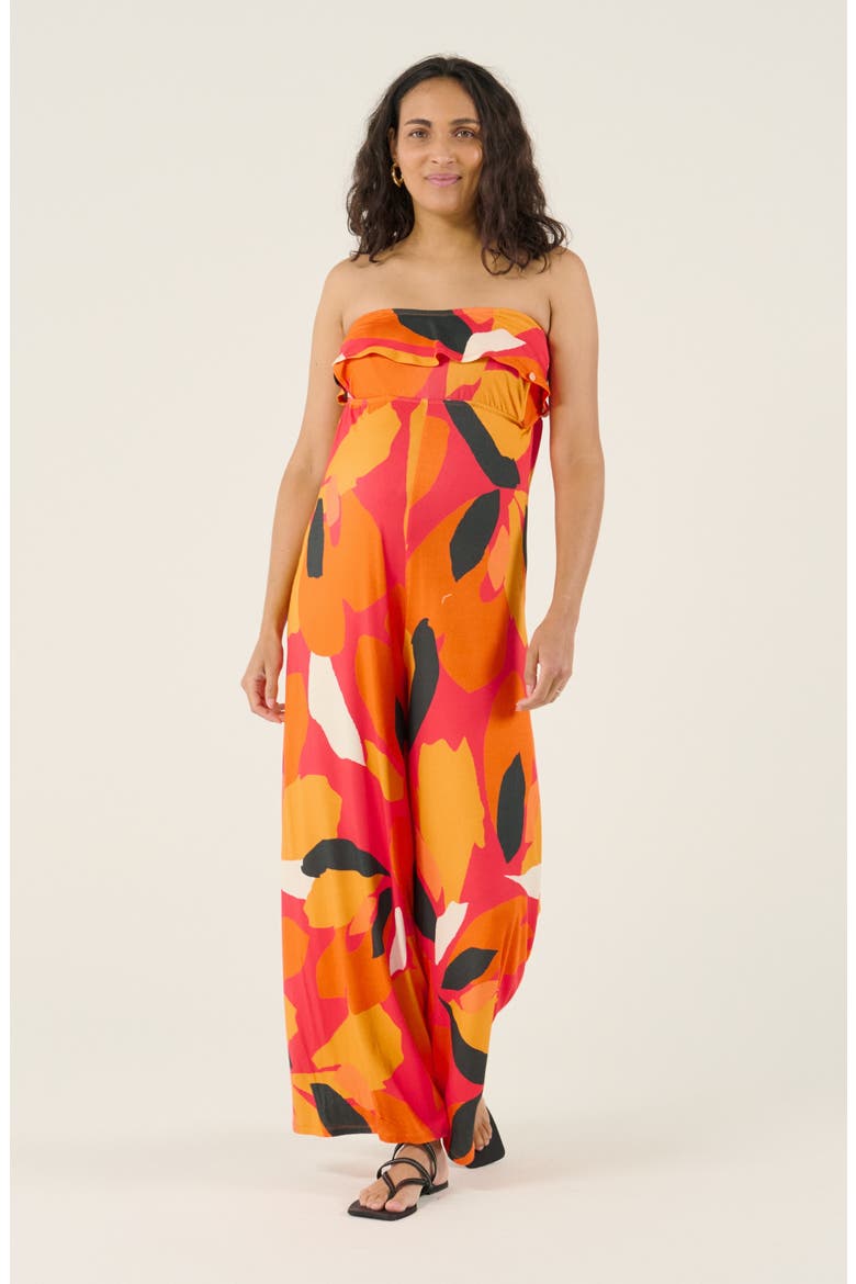 Maternity and Nursing Jumpsuit Irma, Alternate, color, Passion