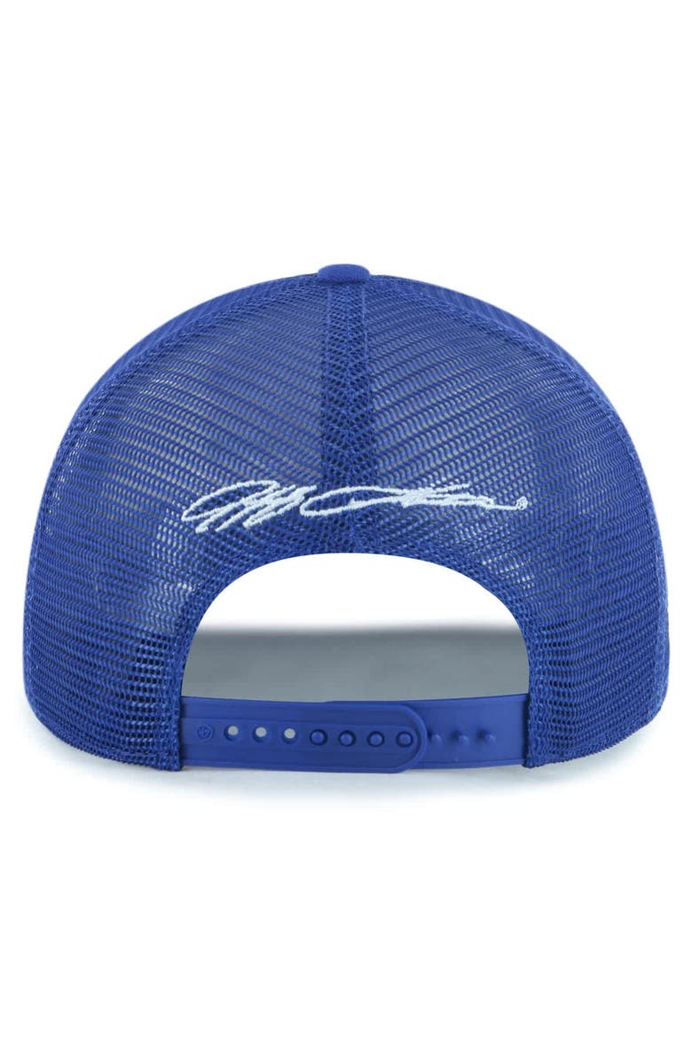 '47 Men's '47 White/Royal Jeff Gordon DuPont Rope Adjustable Trucker Hat, Alternate, color, White