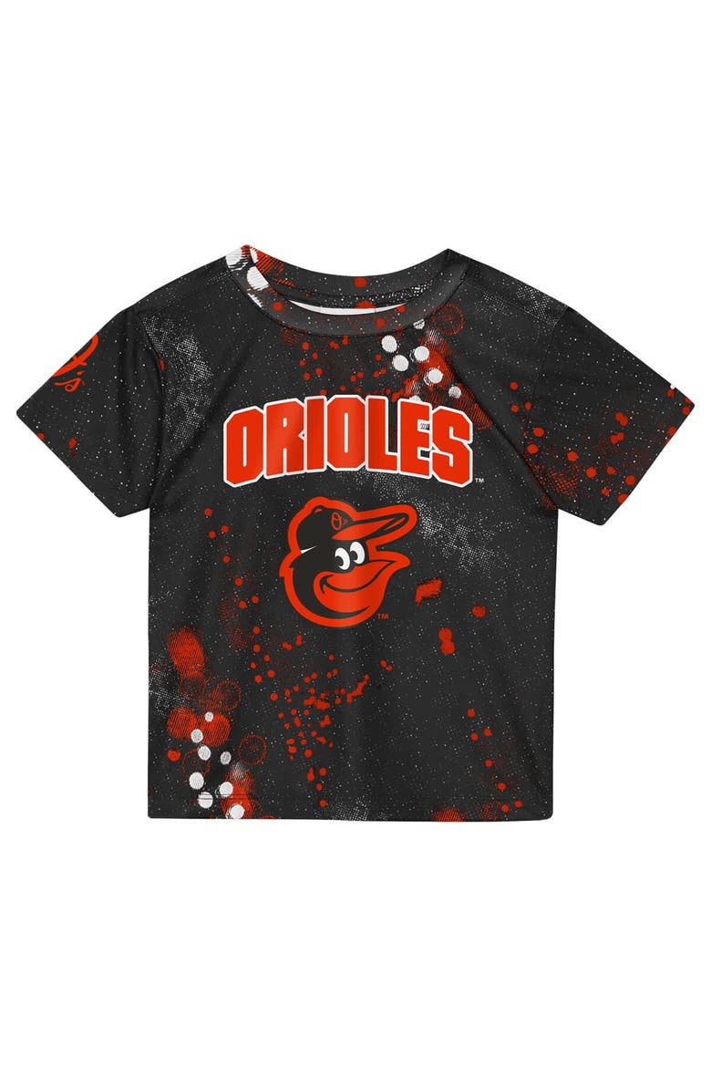 Preschool Outerstuff  Black Baltimore Orioles Pinch Hitter Infielder T-Shirt & Shorts Set, Alternate, color, Black