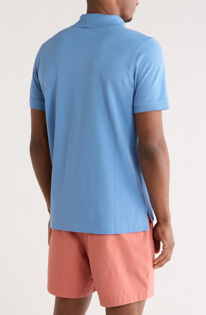 Brooks Brothers Solid Cotton Piqué Polo, Alternate, color, Blue