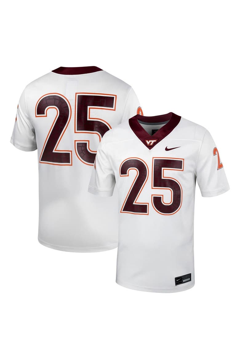 Men's Nike #25 White Virginia Tech Hokies Untouchable Football Jersey, Main, color, White
