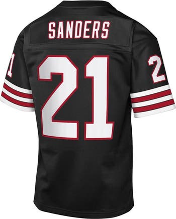 Youth Mitchell & Ness Deion Sanders Black Atlanta Falcons 1992 Throwback Fashion Jersey