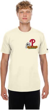 New Era Men's New Era Natural Philadelphia Phillies Dia de los Muertos Sugar Skull T-Shirt
