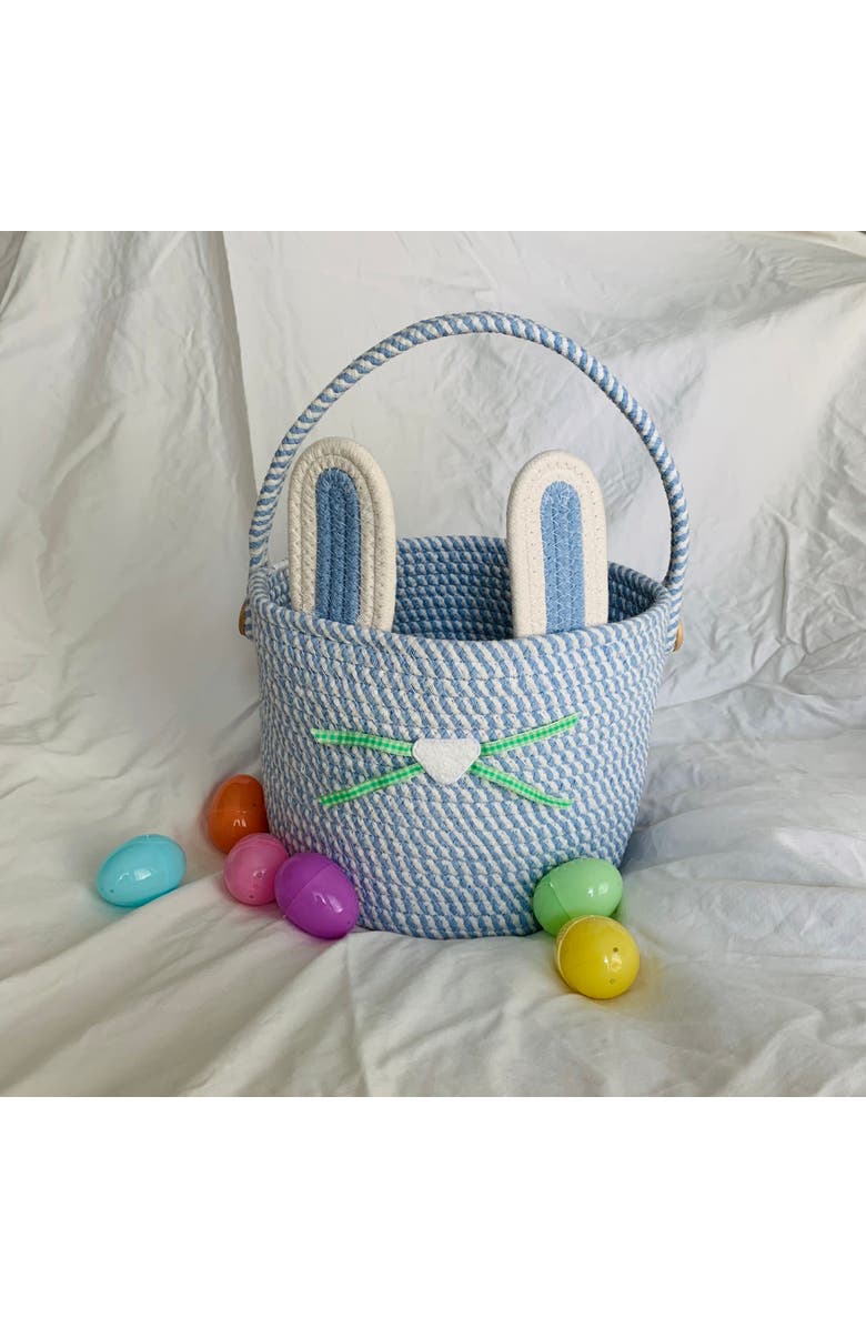 Ramus & Co Bunny Rope Spring Basket, Alternate, color, Blue