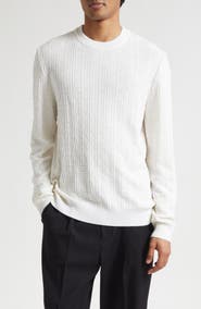 Balmain Monogram Jacquard Merino Wool Blend Sweater