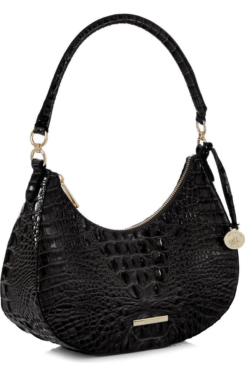 Brahmin Small Bekka Croc Embossed Leather Shoulder Bag, Alternate, color,