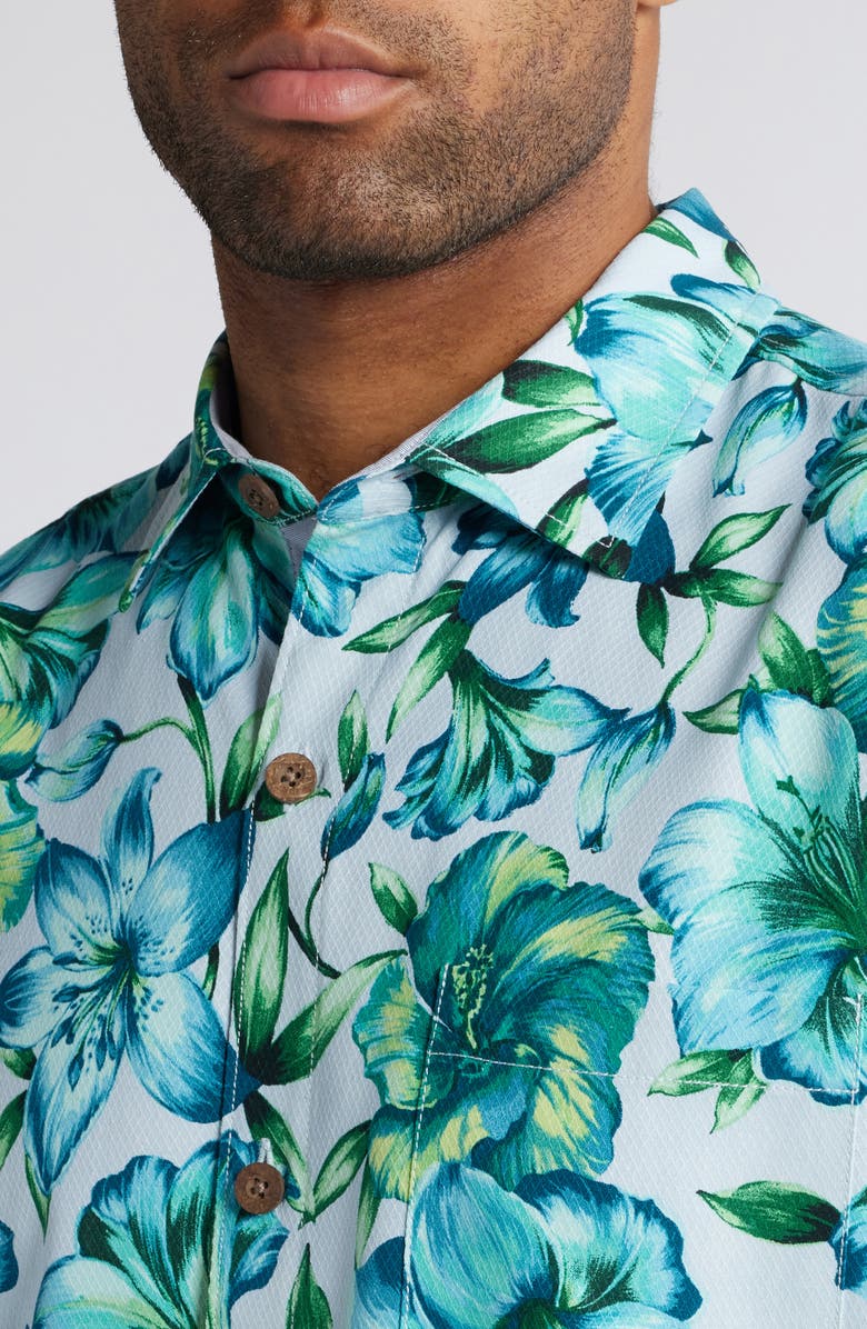 Tommy Bahama Hibiscus Hideaway Short Sleeve Silk Button-Up Shirt, Alternate, color, 