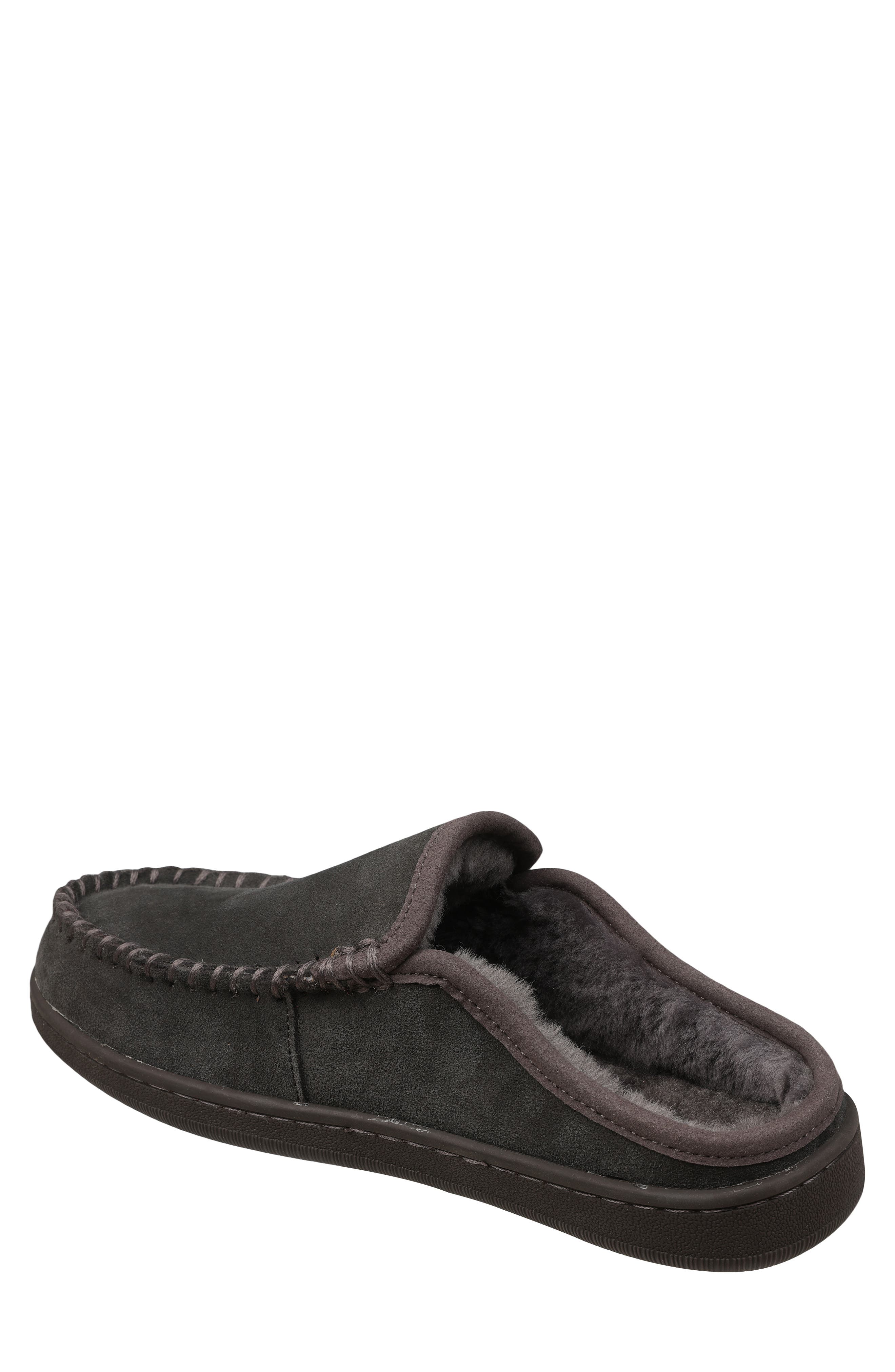 Mykos Craig Faux Shearling Lined Slipper, Alternate, color, Charcoal