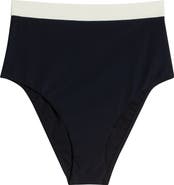 BONDI BORN Lina Colorblocked Bikini Bottoms