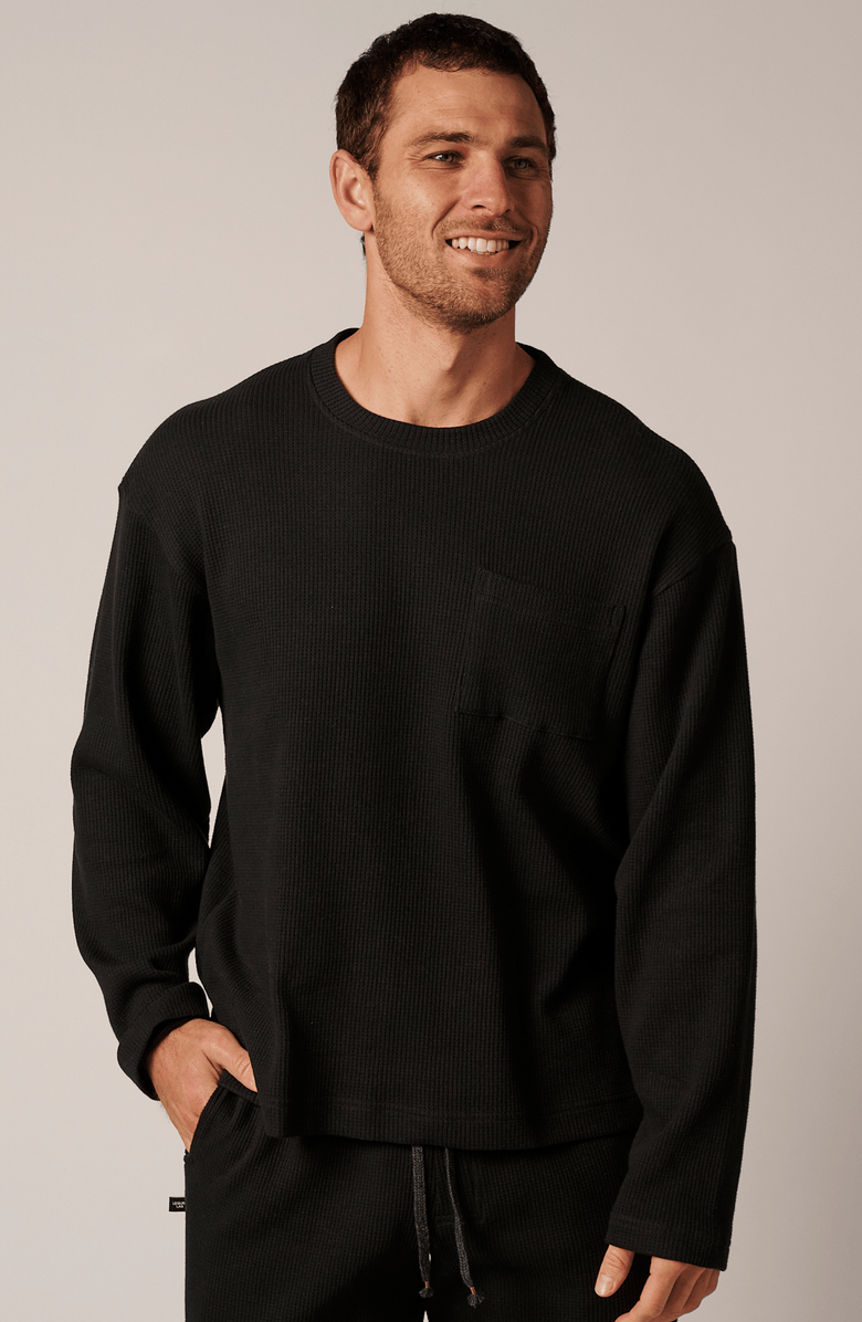 LEISURE LAB Cozy Cotton Crewneck, Alternate, color, Fireside