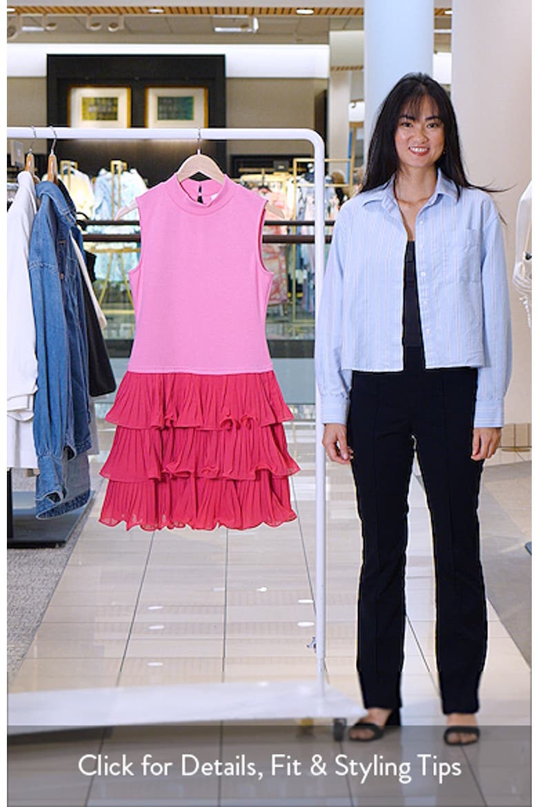 Haydri Colorblock Tiered Pleated Minidress video