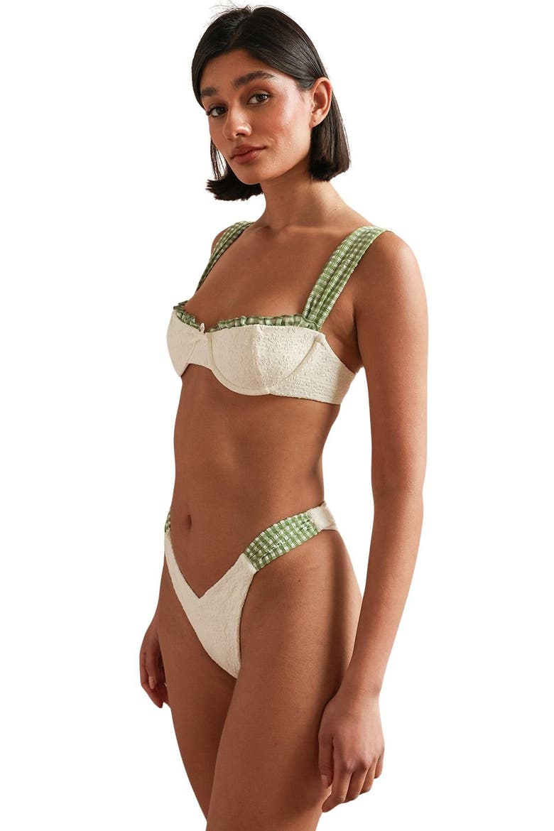 Blue Belle Underwire Bikini Top, Alternate, color, Creme