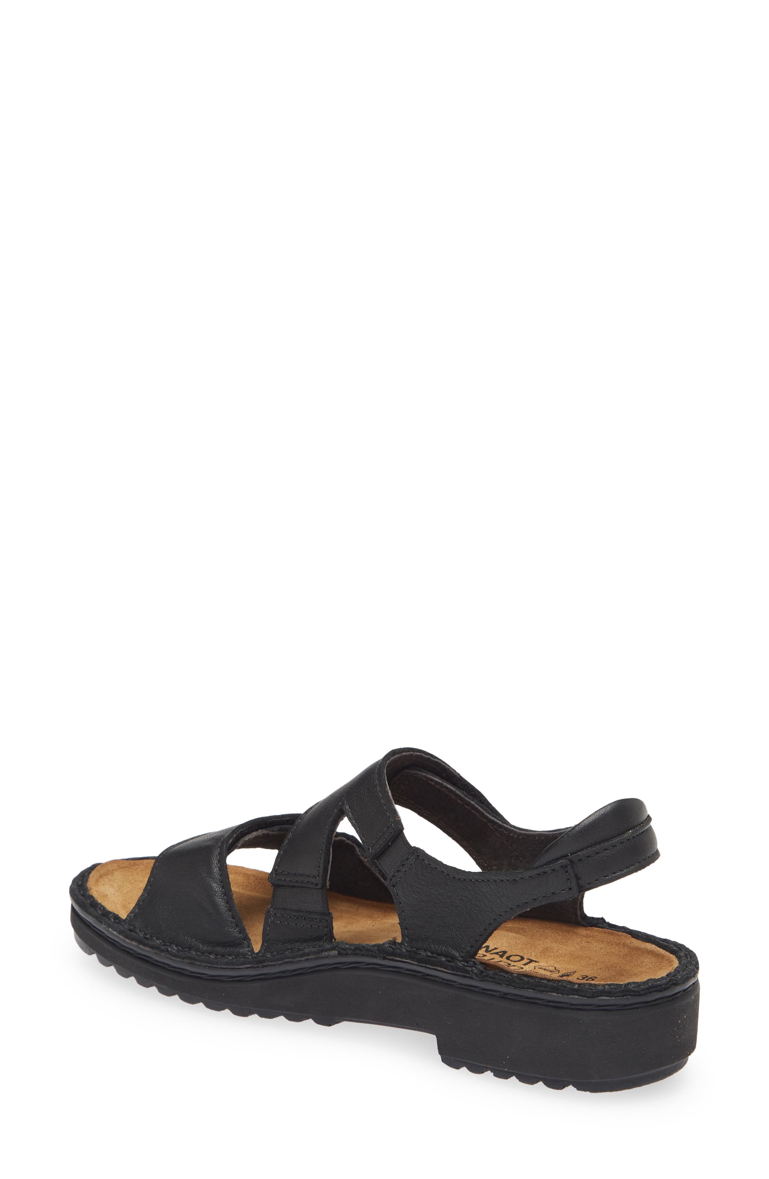 Naot Enid Sandal, Alternate, color, Jet Black Leathre