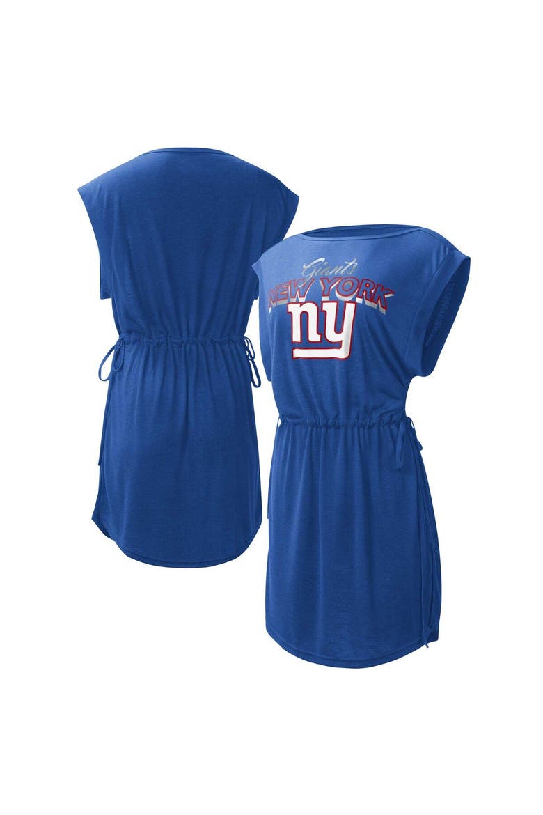 Women's G-III 4Her by Carl Banks Royal New York Giants G.O.A.T. Swimsuit Cover-Up, Alternate, color, Royal