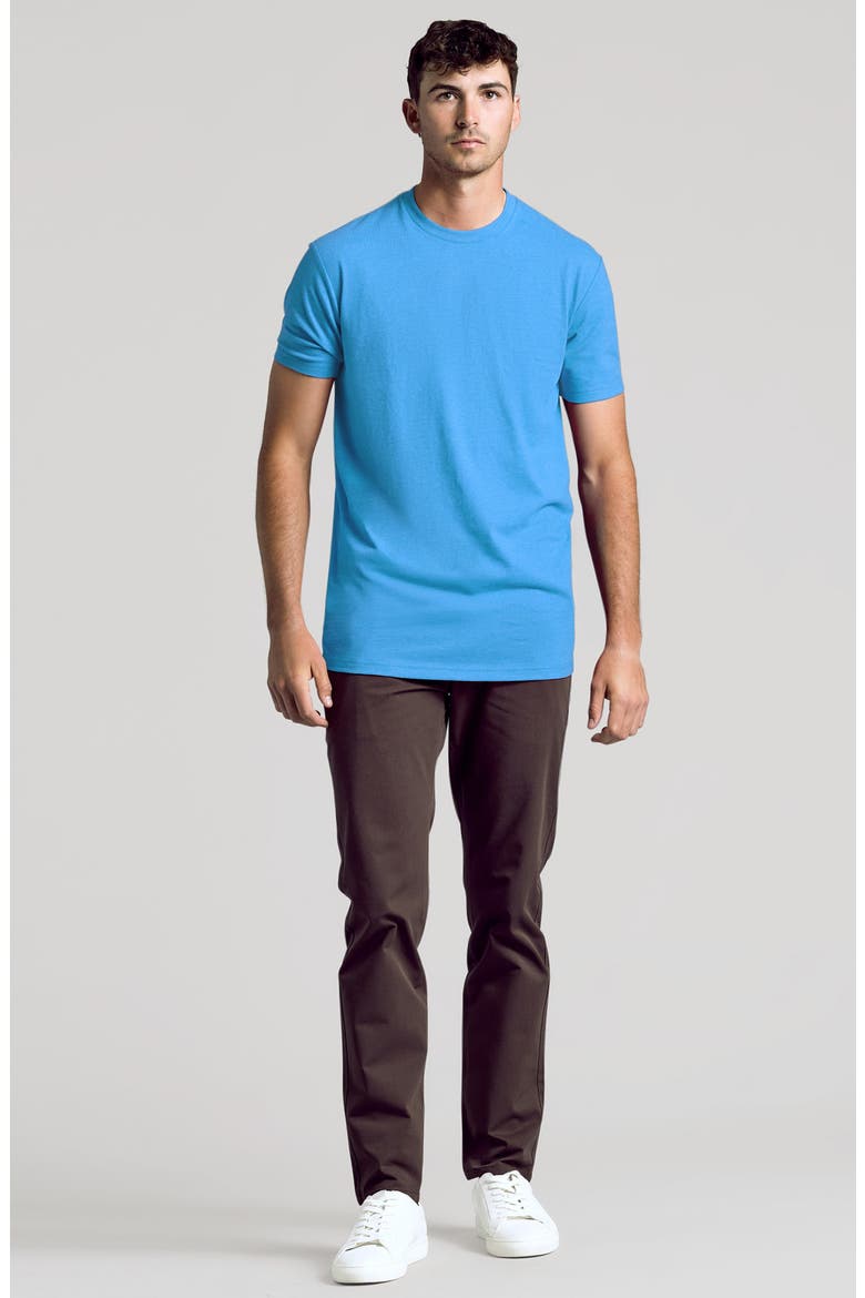 Short Sleeve Crewneck T-Shirt, Alternate, color, DARK HEATHER BAHAMA BLUE