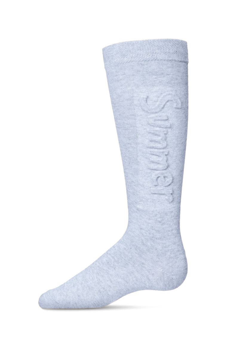 Embossed Summer Knee-High Socks, Main, color, Chambray Heather