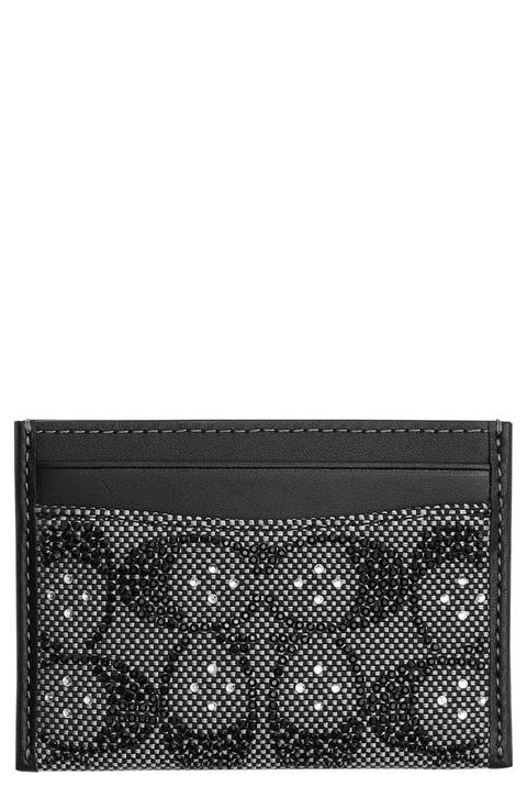 Signature Crystal Logo Jacquard Card Case