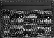 COACH Signature Crystal Logo Jacquard Card Case