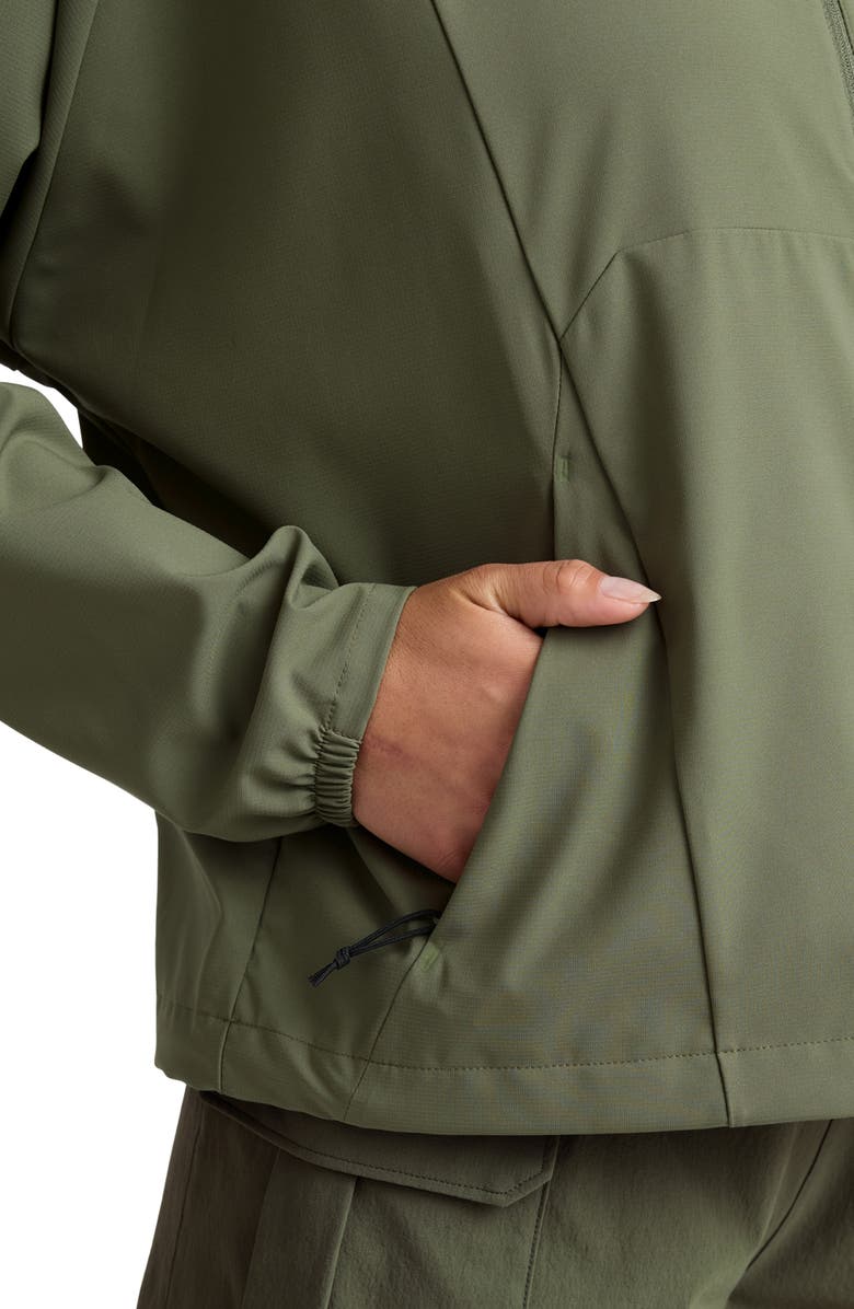 Beyond Yoga Cross Country Packable Jacket, Alternate, color, Olive Branch