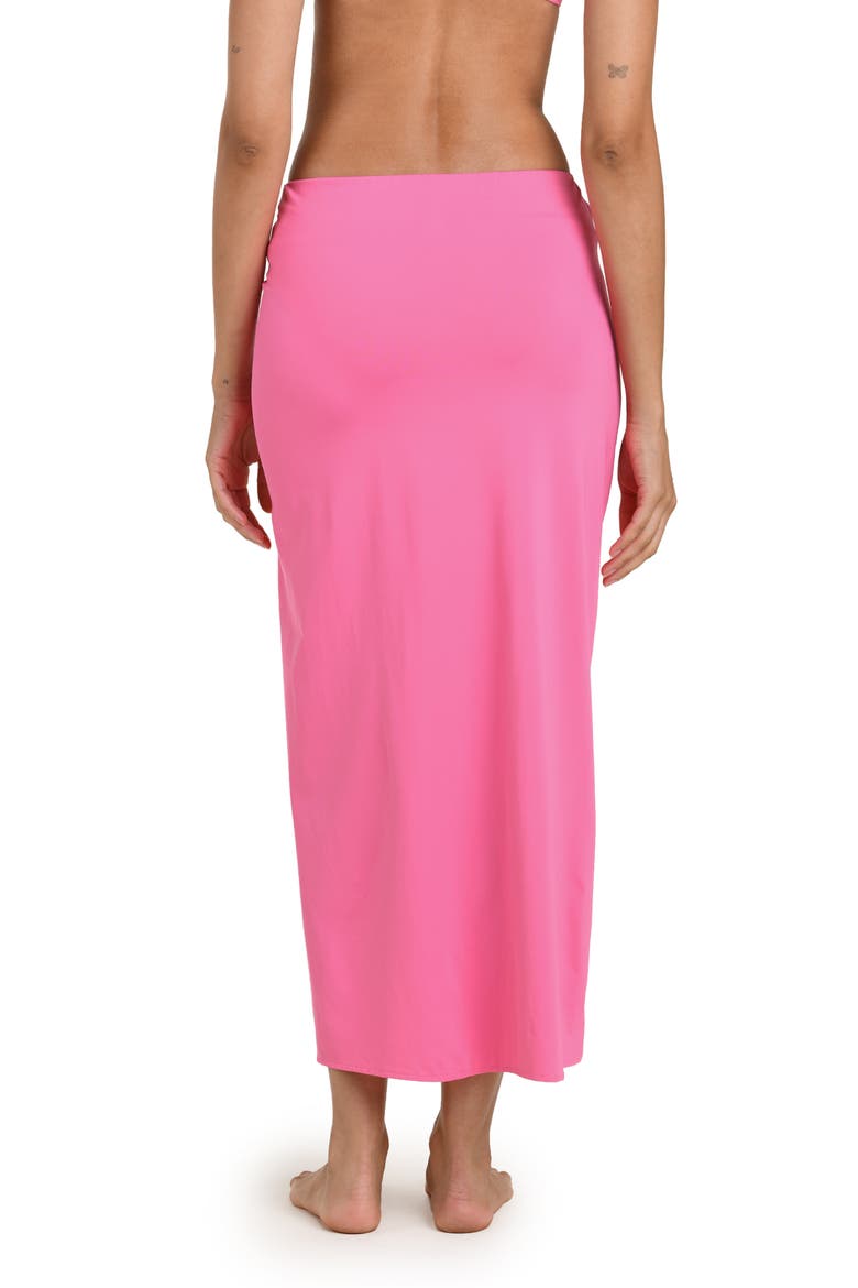 Island Goddess Side Slit Cover-Up Skirt, Alternate, color, ROSE PINK