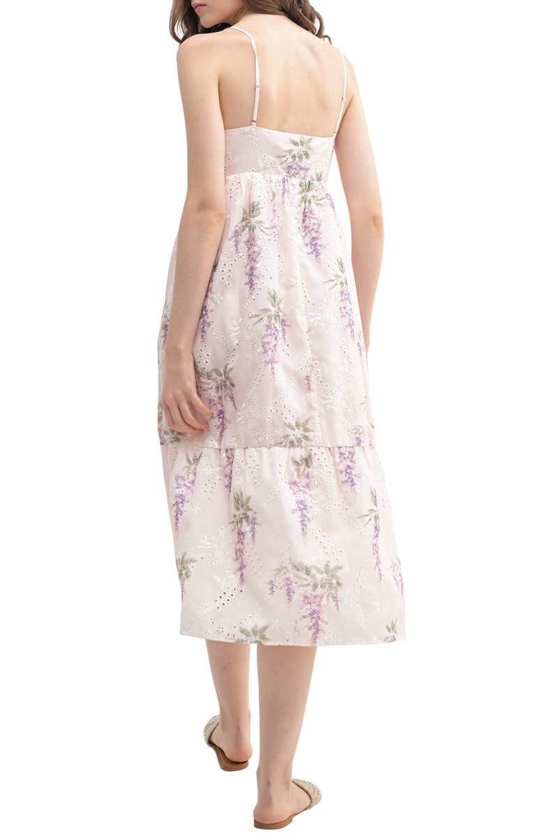 Floral Eyelet Midi Dress