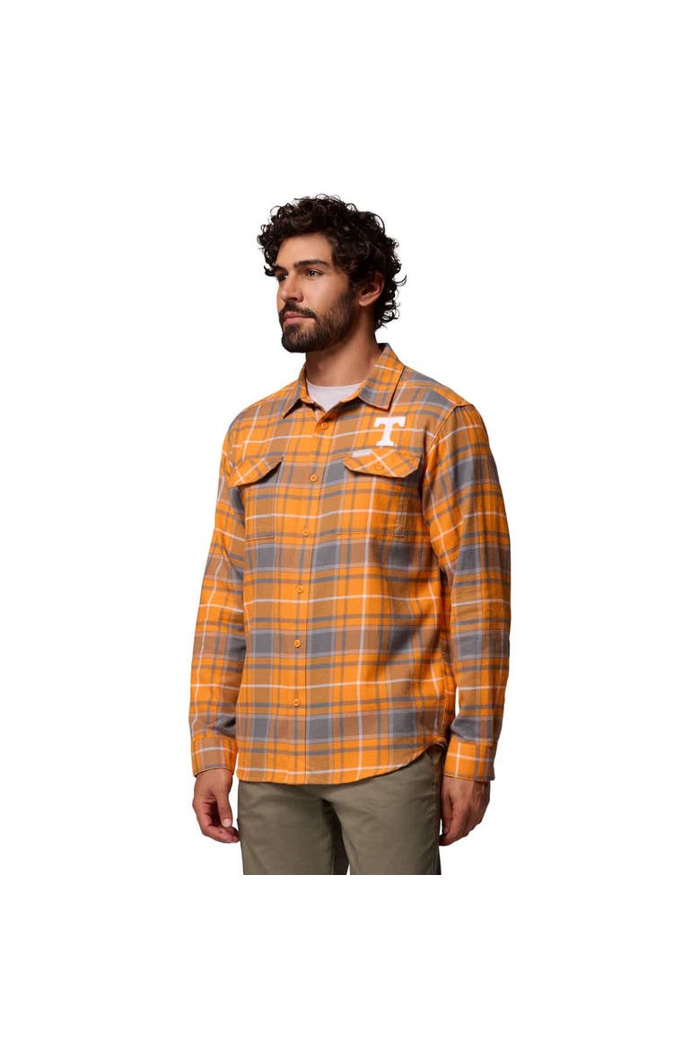 Men's Columbia  Tennessee Orange Tennessee Volunteers Flare Gun Omni-Wick Flannel Long Sleeve Button-Up Shirt, Alternate, color, Tennessee Orange