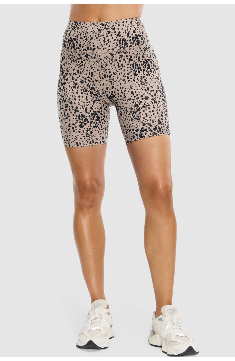 Peloton Cadent Everyday Bike Short 7", Main, color, Sand Animal Print