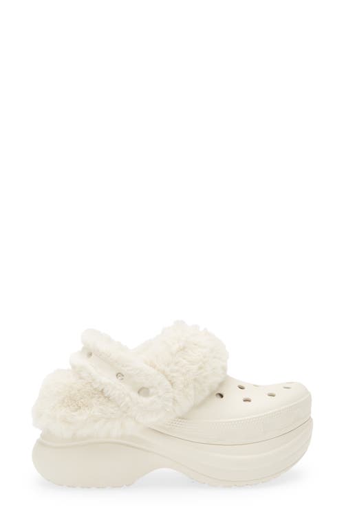 Crocs Bae Fleece Lined Platform Clog In Neutral