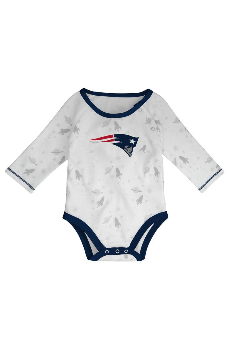 Outerstuff Newborn & Infant White/Navy New England Patriots Dream Team Bodysuit Pants & Hat Set, Alternate, color, 