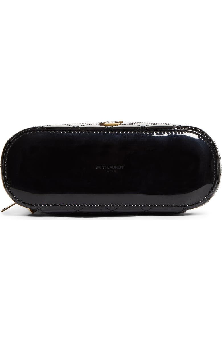Saint Laurent Gaby Quilted Leather Vanity Case, Alternate, color,