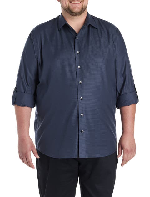 Big & Tall Textured Sport Shirt