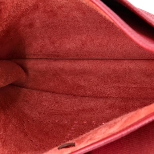 Pre-owned Hermes Hermes Evelyne Bag Gen Iii Clemence Pm In Red