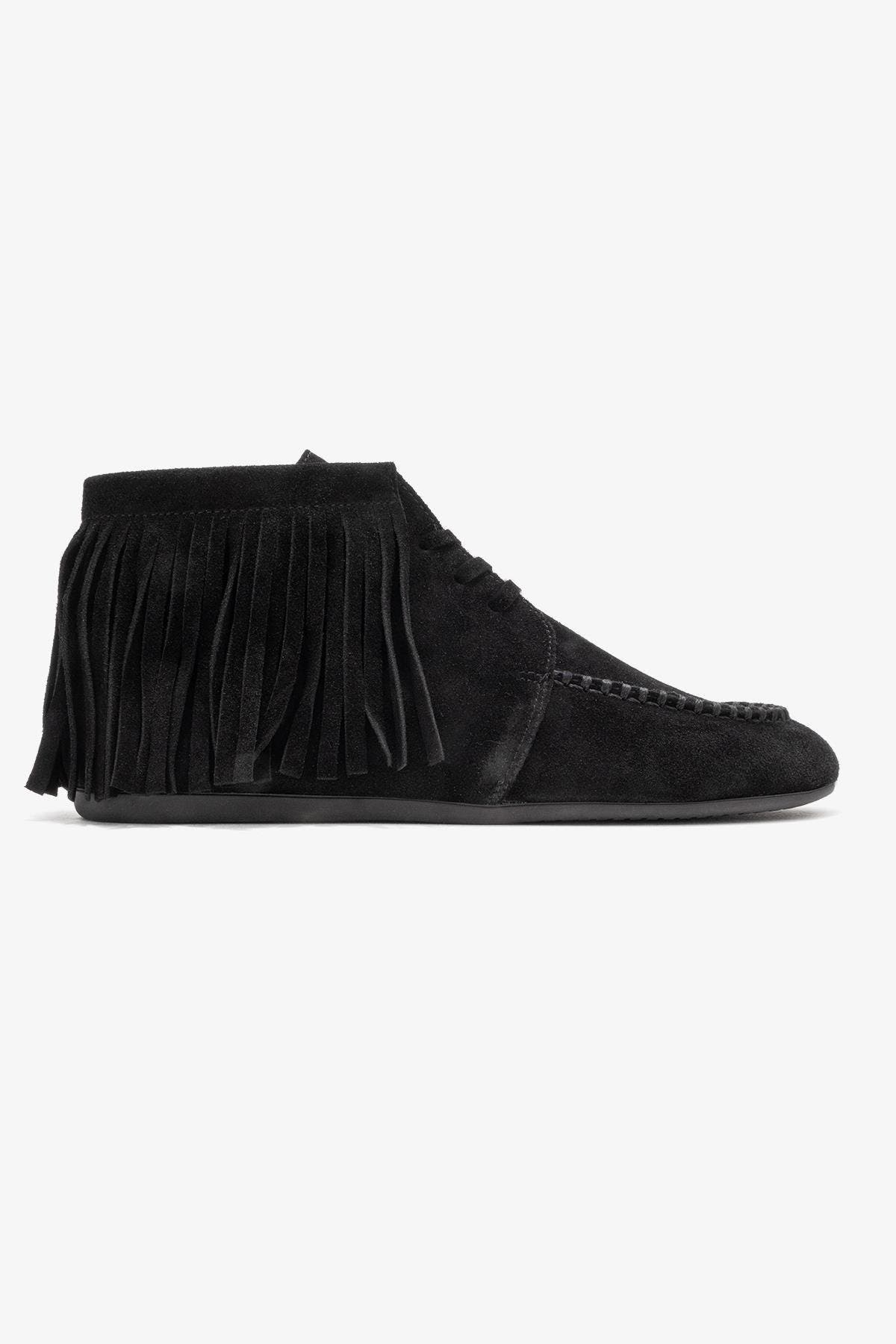 Raux Leather Ankle Boot, Alternate, color, Black Suede Leather