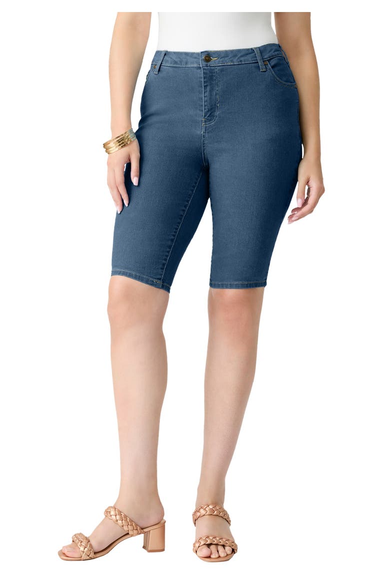Plus Size 24/7 Stretch Bermuda Short, Main, color, MEDIUM STONEWASH