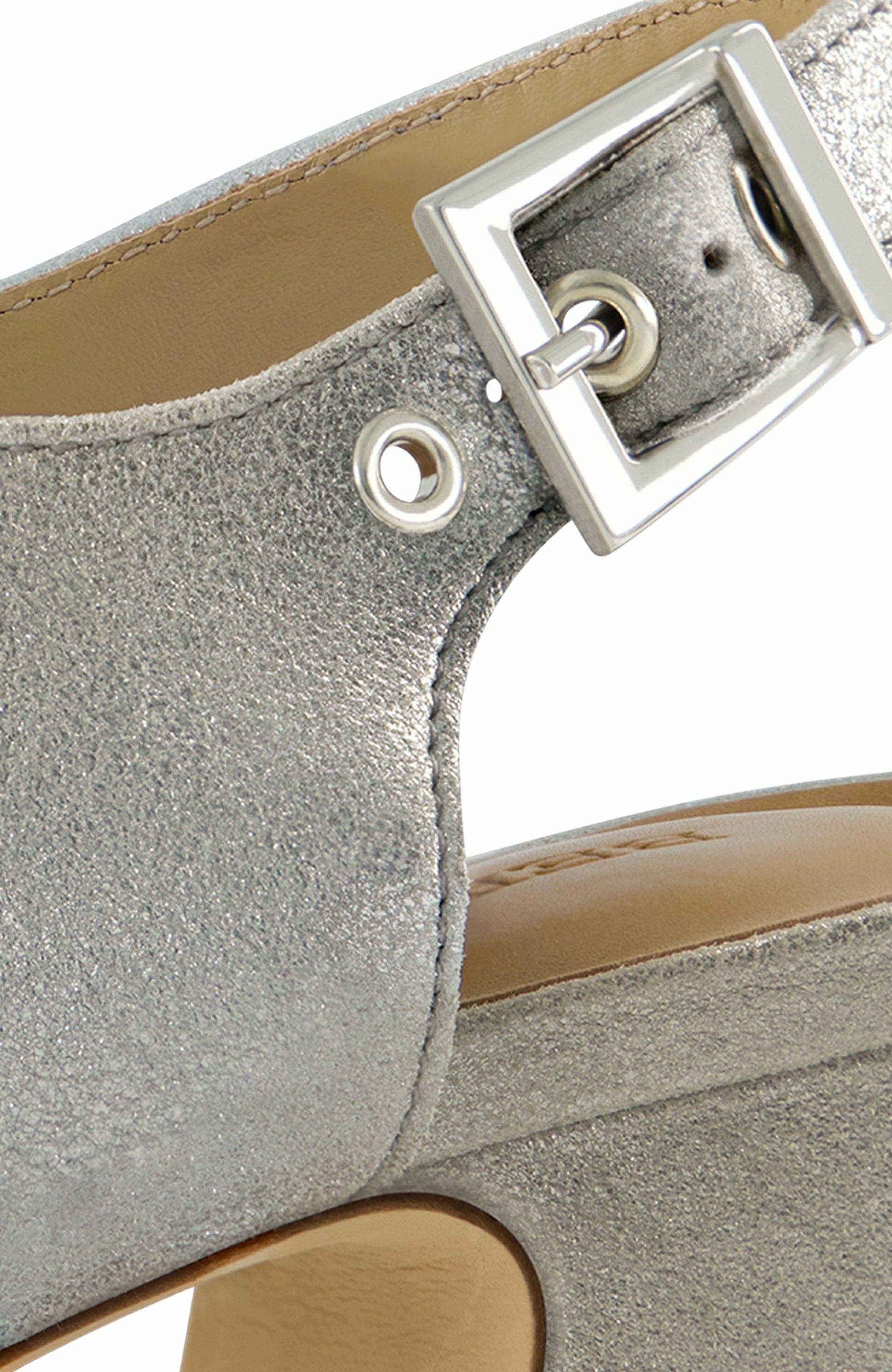 Bernardo Footwear Bedford Mid Heel Sandal, Alternate, color, Silver