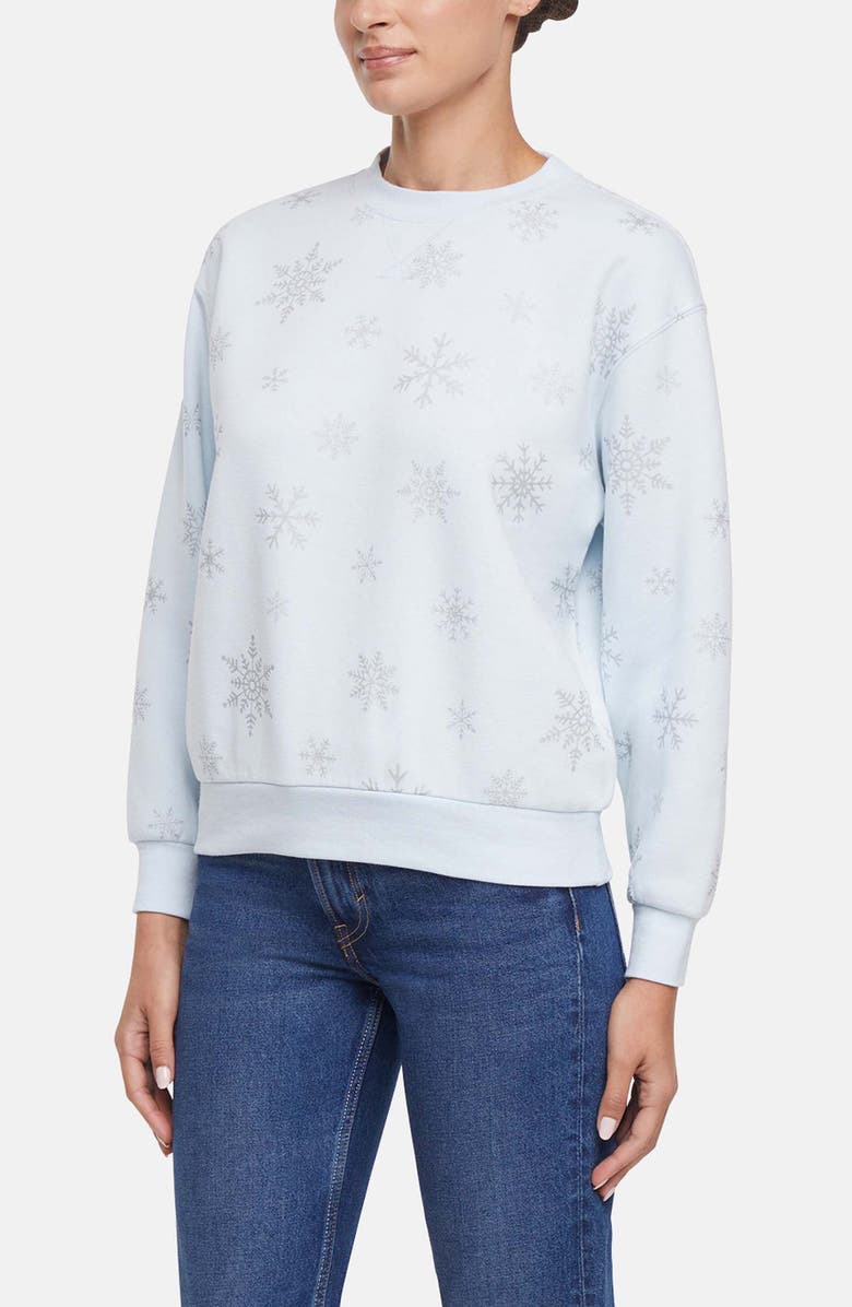 Wildfox Charlie Snowflake Graphic Sweatshirt, Alternate, color, Ballad Blue