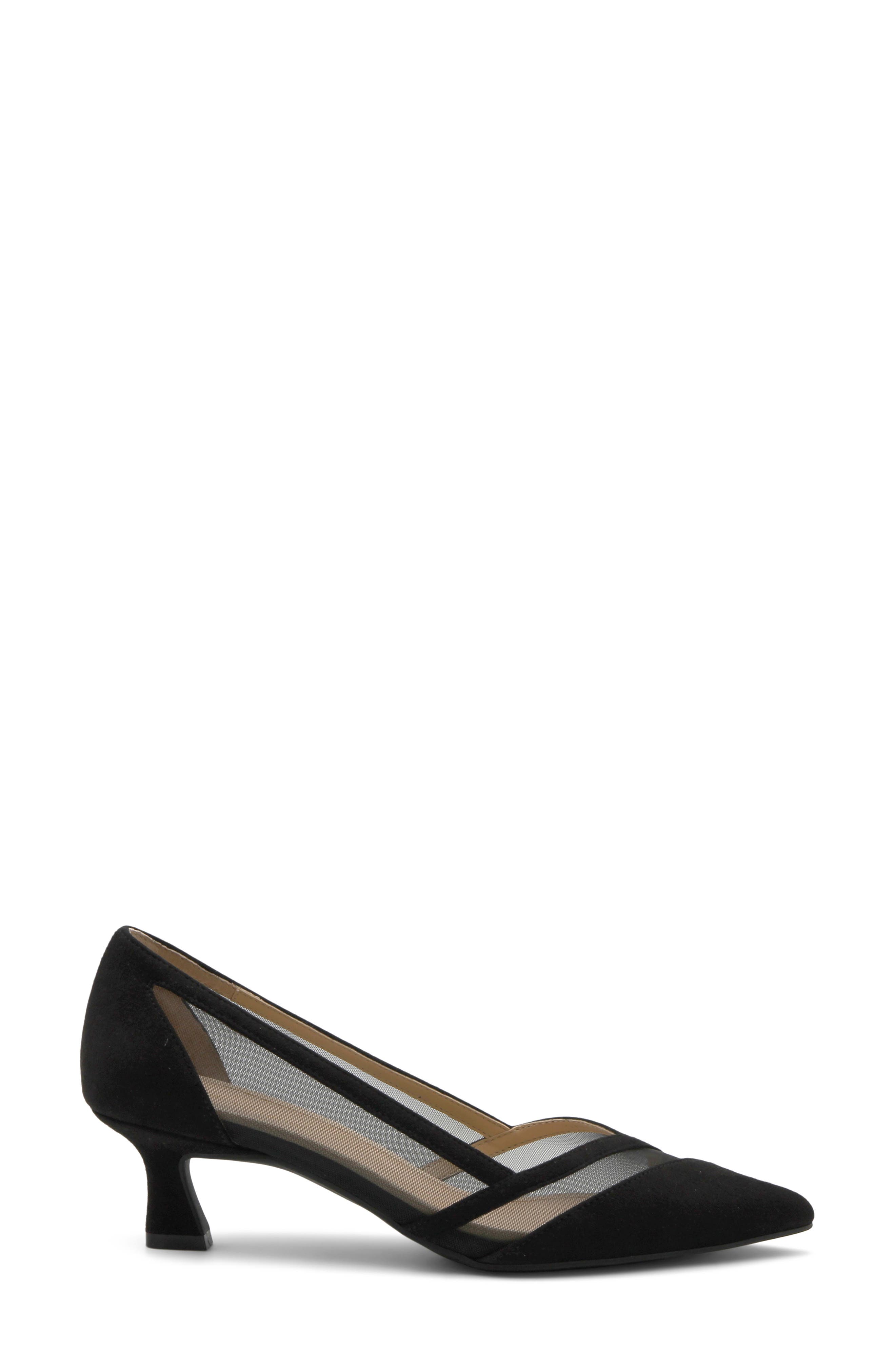 Adrienne Vittadini Slew Pump, Alternate, color, Black Mesh