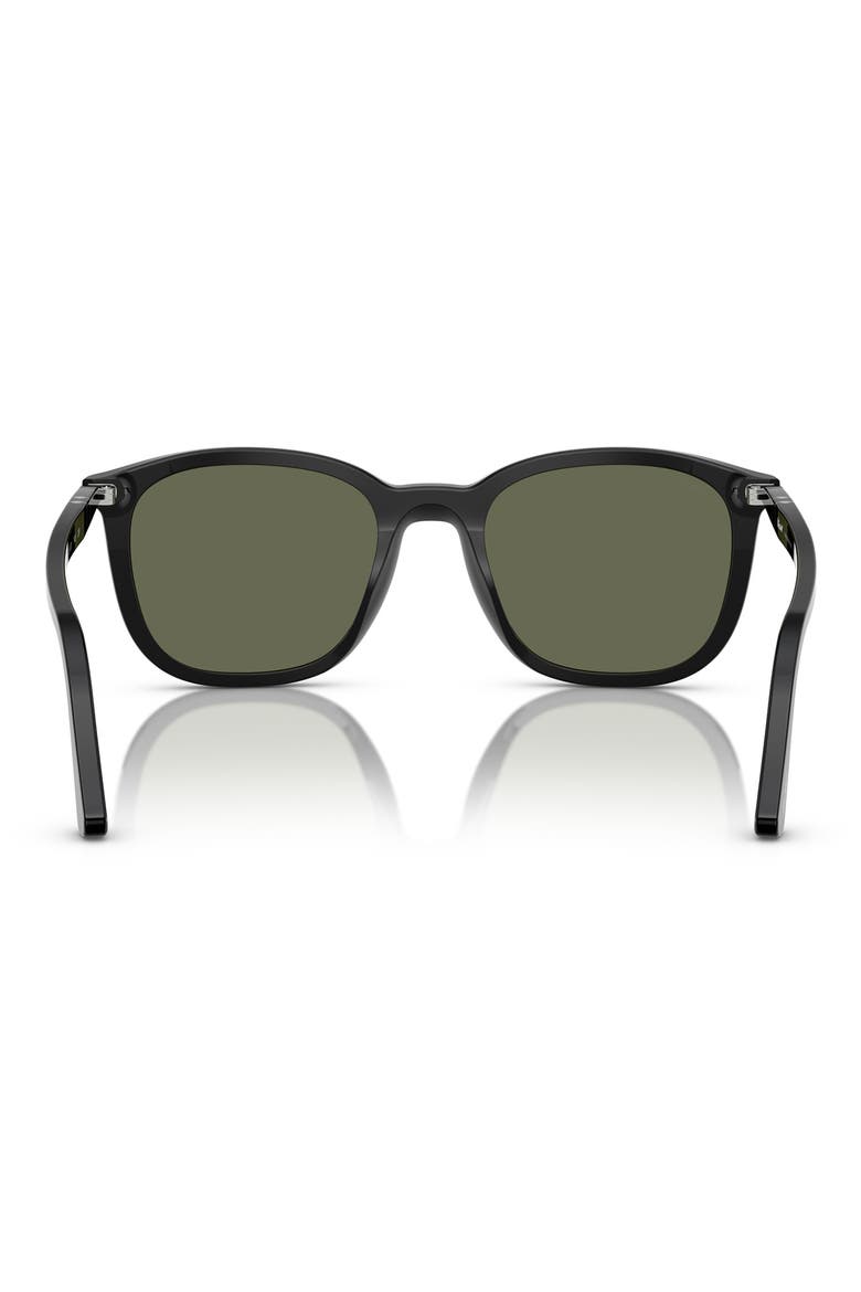 54mm Polarized Pillow Sunglasses, Alternate, color, BLACK