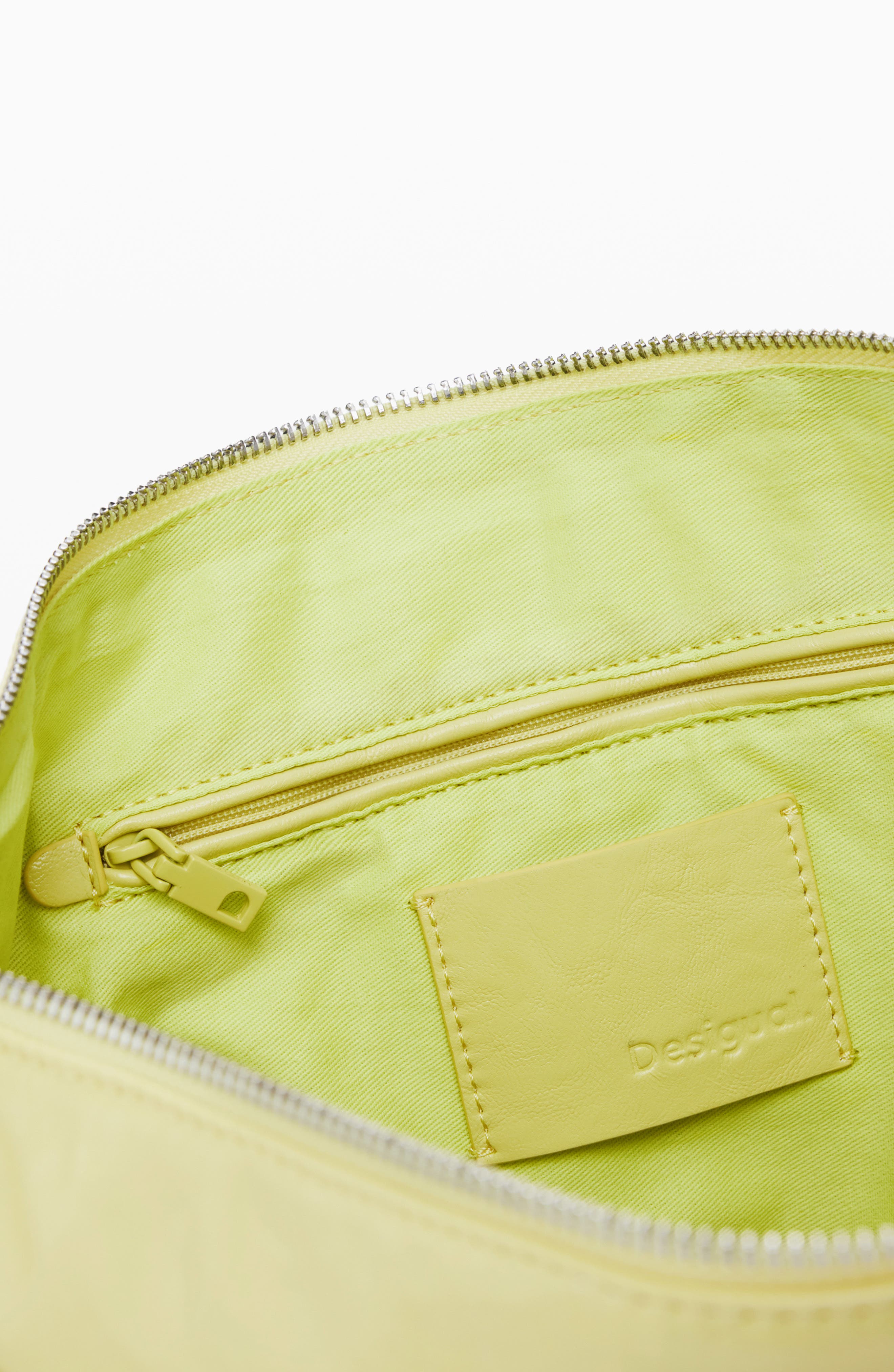 Desigual Faux Leather Shoulder Bag, Alternate, color, Light Green