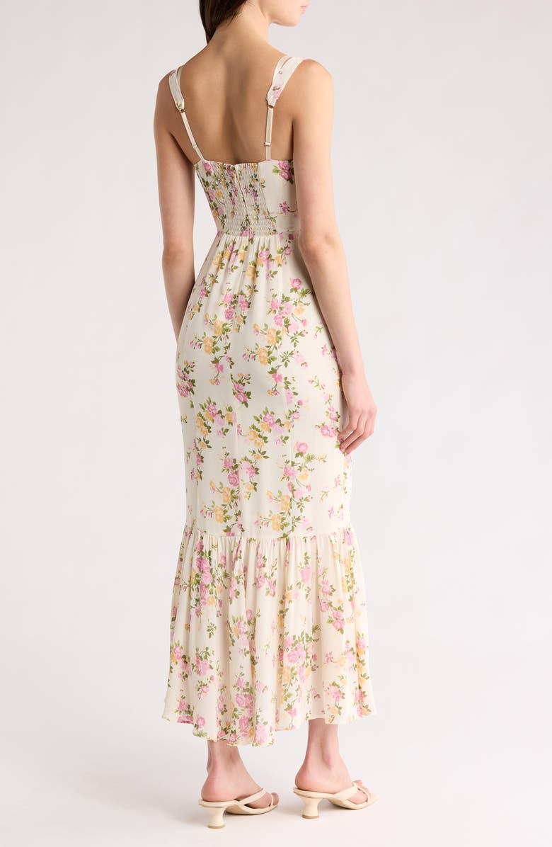 Reformation Irisa Floral Trumpet Dress, Alternate, color, Posy