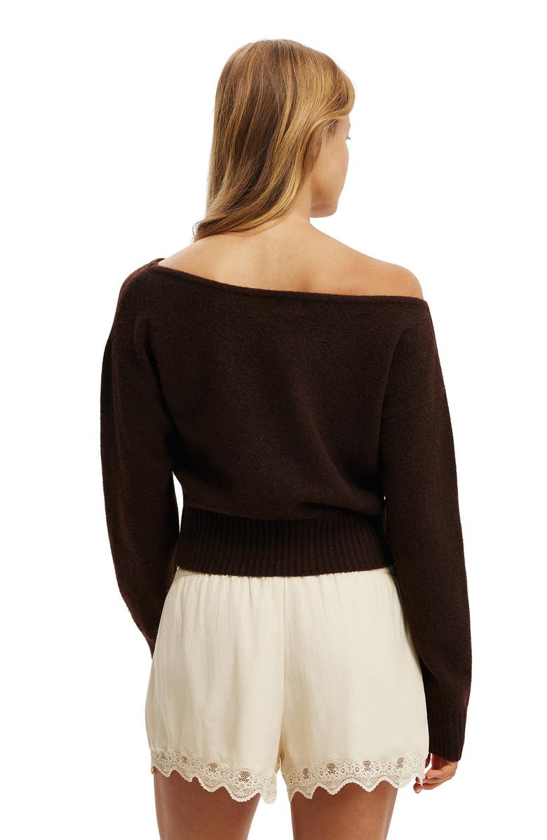 Cotton On Women's Luxe Slouchy Knit, Alternate, color, Dark Oak