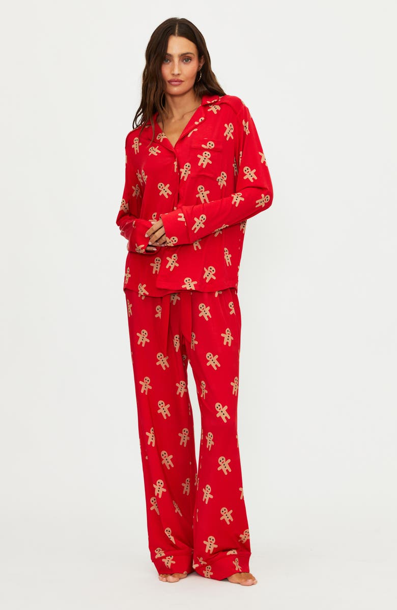 Beach Riot Livy & Connie Pajamas, Alternate, color, Gingerbread