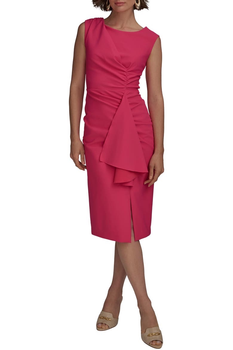 Side Ruched Sleeveless Minidress, Main, color, AUDACIOUS