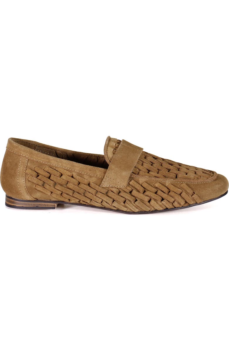 Diba True AGE LESS Woven Suede Flat Loafer, Alternate, color, Whiskey