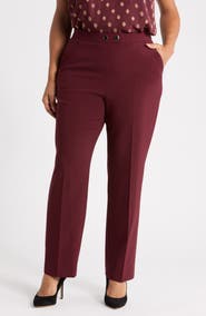 Anne Klein Extended Tab Straight Leg Pants