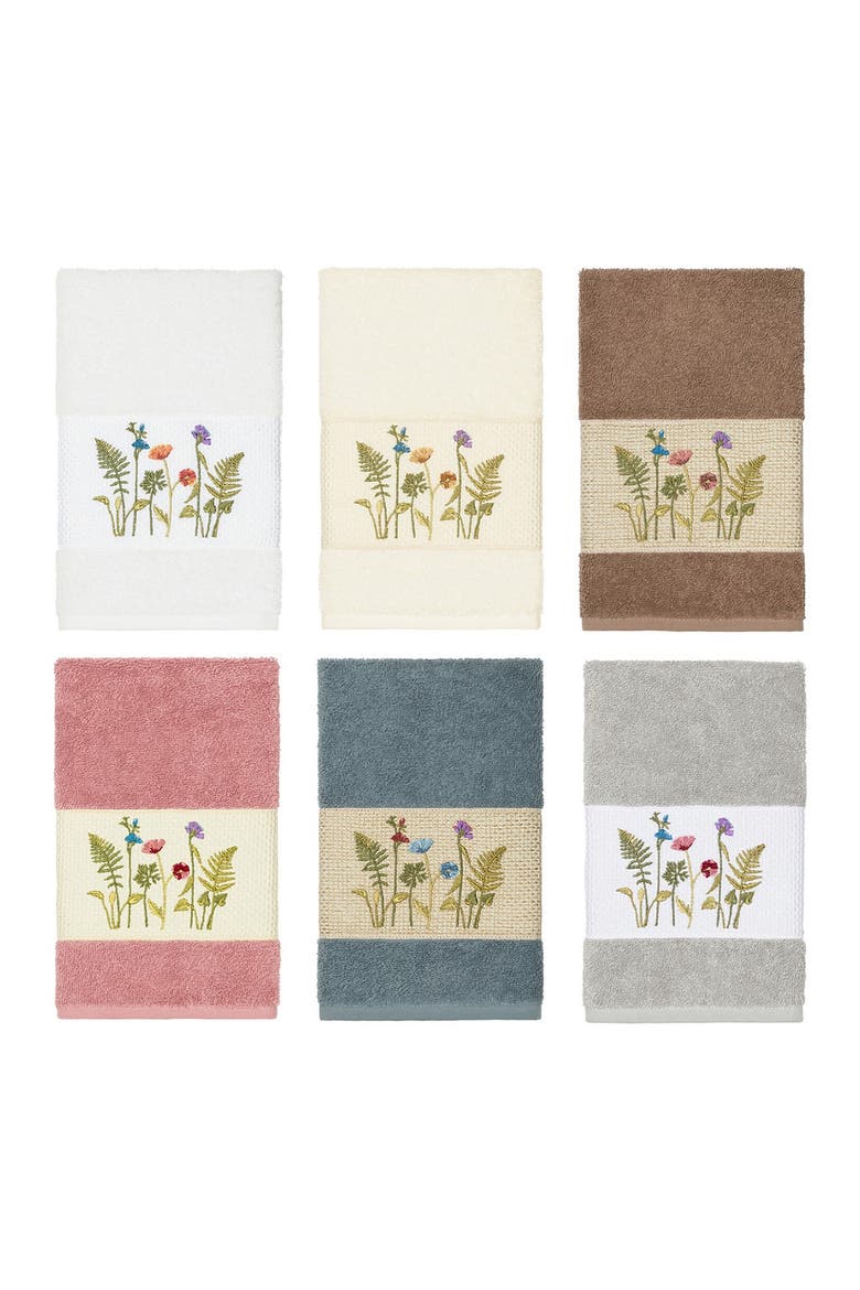 Serenity Embellished Hand Towel - Tea Rose, Alternate, color, TEA ROSE
