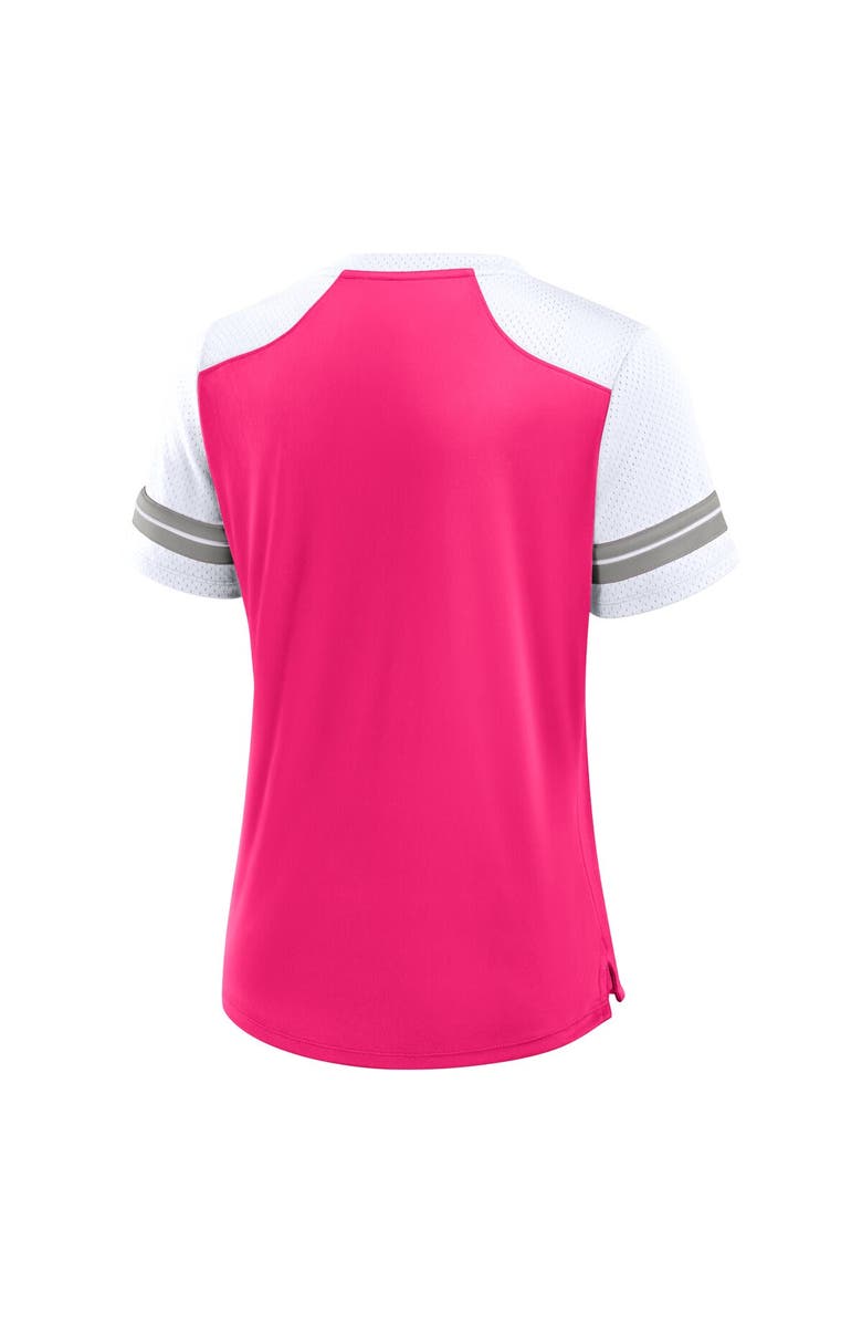 FANATICS Women's Fanatics Pink Dallas Cowboys Play Script Lace-Up T-Shirt, Alternate, color, Pink