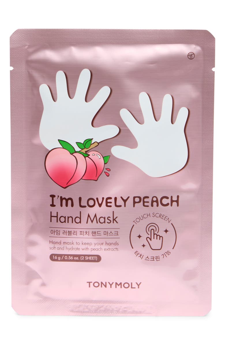 TONYMOLY I'm Lovely Peach Hand Mask, Main, color, 