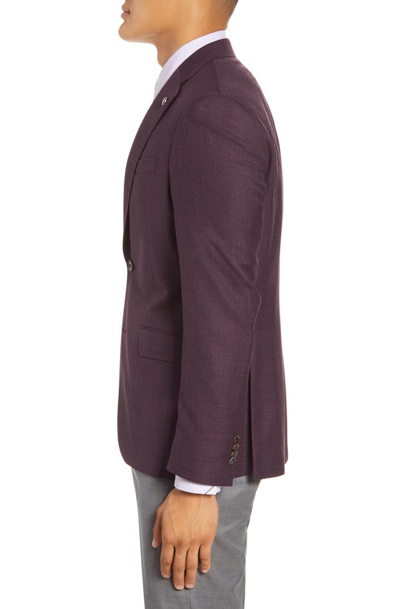 Ted Baker London Roger Trim Fit Solid Wool Sport Coat, Alternate, color,